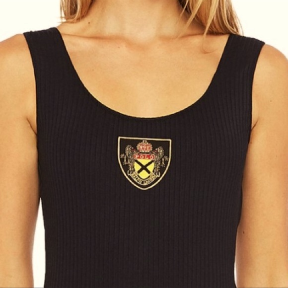 POLO RALPH LAUREN Classic Crest Black Swimsuit NEW - Picture 5 of 12